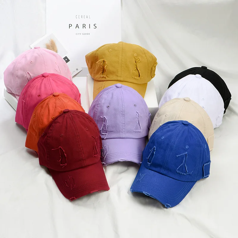 Hot sale custom embroidered printed fashion distressed sports baseball cap