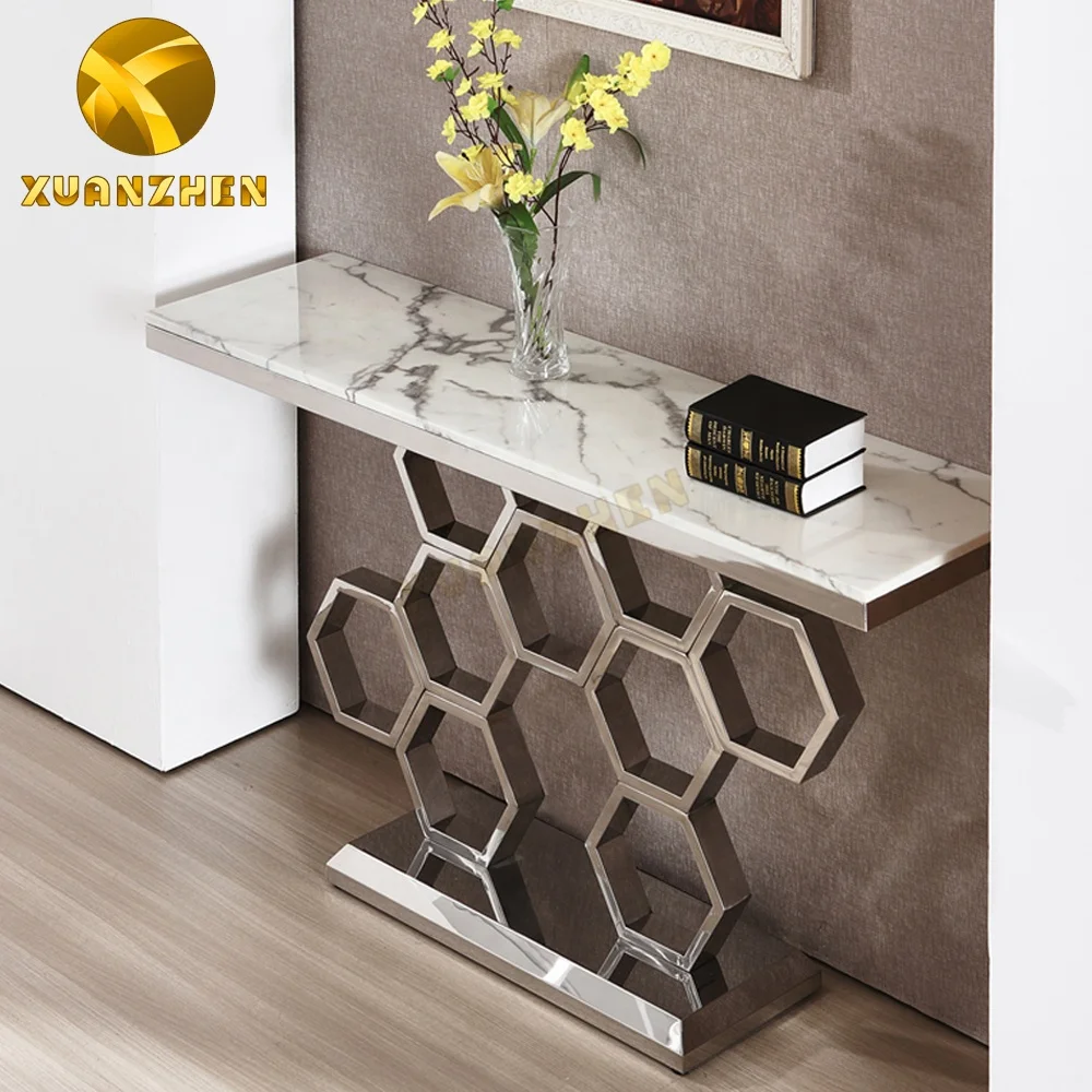 Home furniture living room sets  luxury hallway table modern ps4 console table with mirror for sale CT040