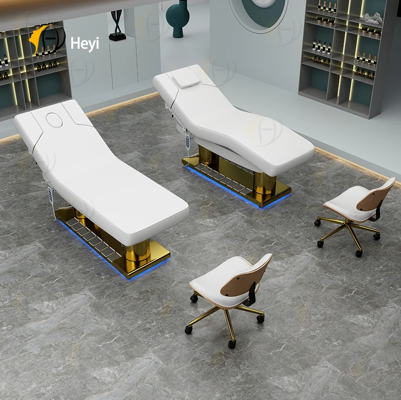 most comfortable professional beautician stationary adjustable electric flat massage table
