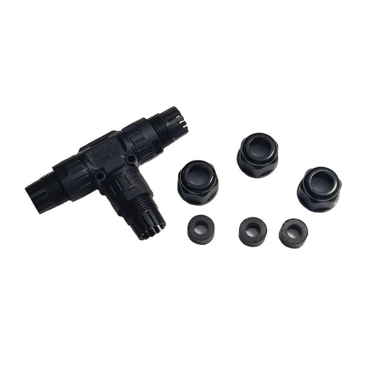 M20T 4 Pin Waterproof Connector T Shape Cable Terminal Block Junction Box Outdoor Lighting Electric Connection Box
