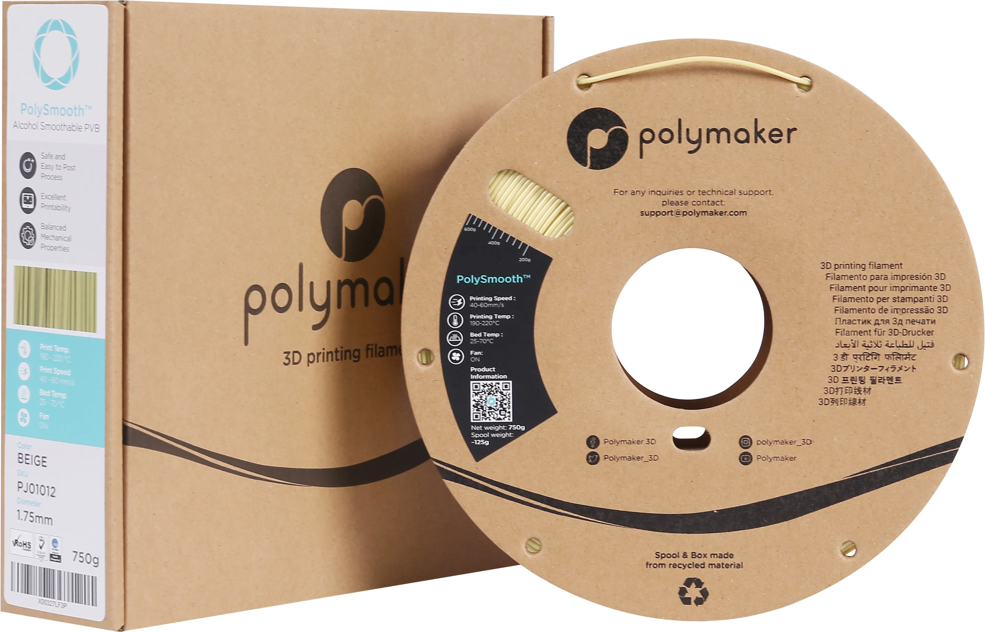 Легкая гладкая Полировочная нить 0,75 кг/1,75 мм/2,85 мм, Полировочная 3D-печать с IPA спиртом