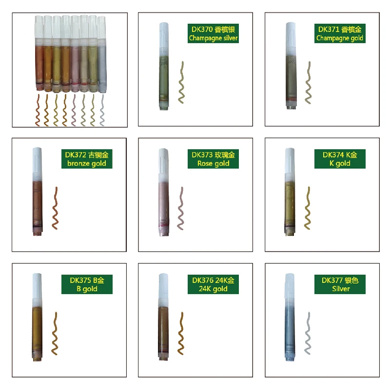 8 Colors Oil-based Acrylic Gold Paint Pen Water-proof Furniture Silver Metallic Marker Pens for Glass And Ceramic Products