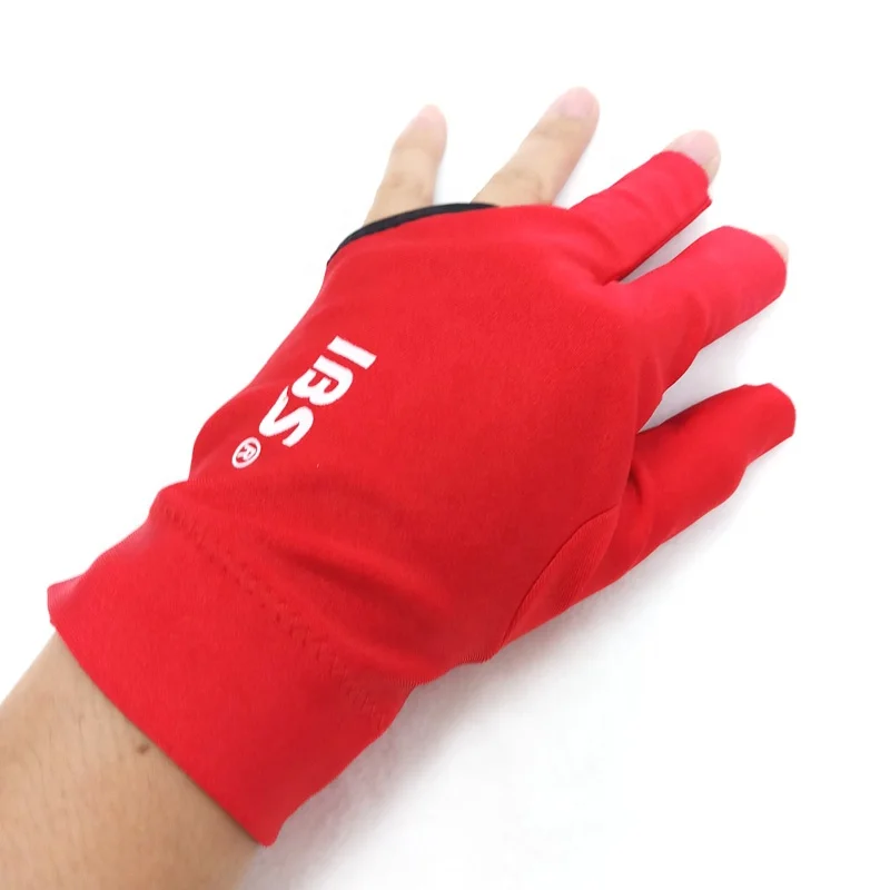 Professional high quality IBS cue gloves 3colors blue/black/red optional Billiards Pool gloves accessories Can customize logo