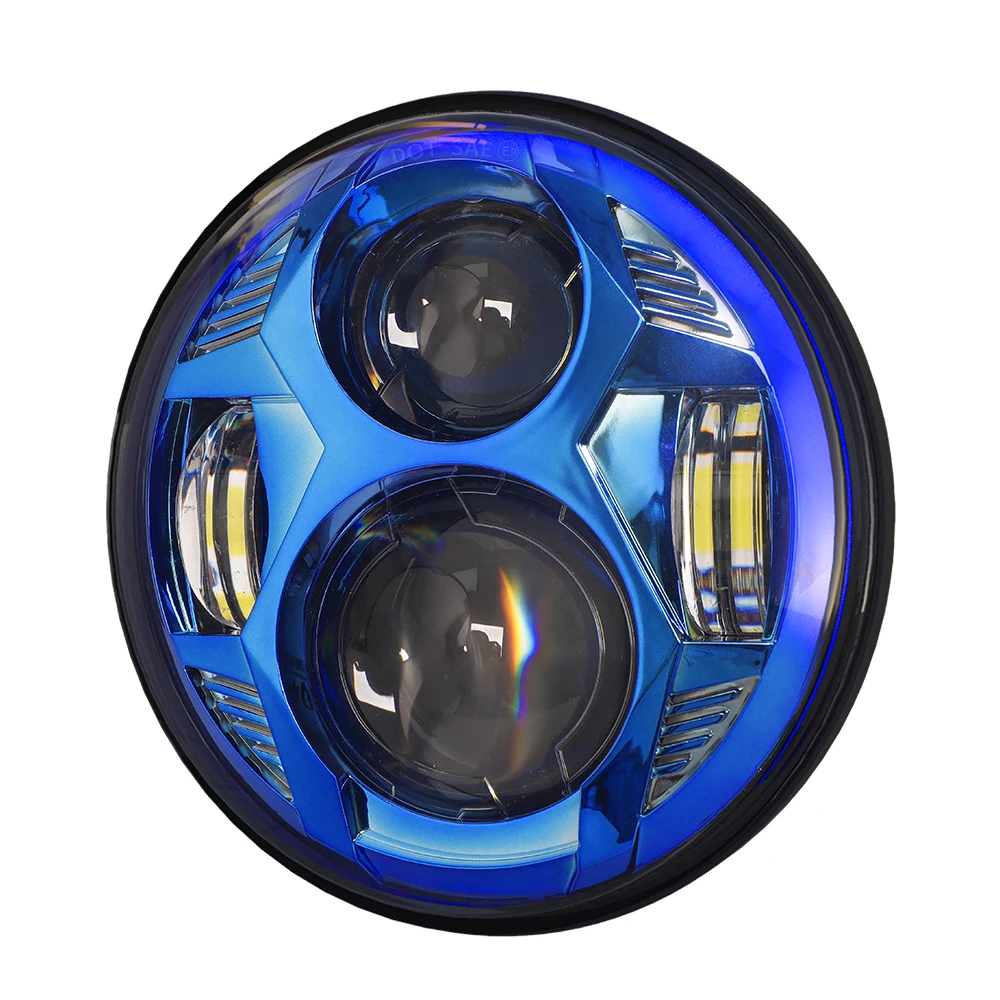 LED H4 Motorcycle Projector Headlight 75W 5 3/4 Round Headlight for Harley Davidson