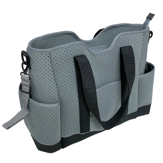 Large Capacity Neoprene Baby Nappy / Diaper Mummy Bag Handbags Women Casual Tote Neoprene Fabric Silk Screen, Embroidery Logo