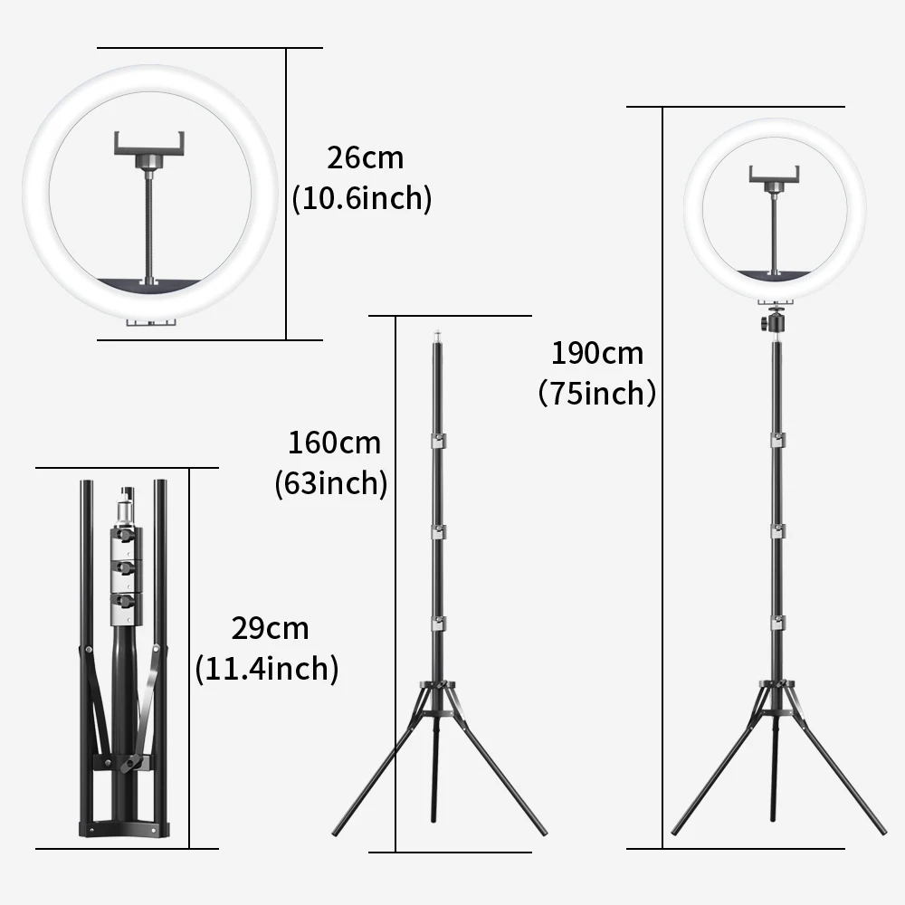 18 дюйм перезаряжаемый напольный кольцевой светильник 360 photo booth дешевая селфи-кольцо led светильник с штатив-Трипод стойка