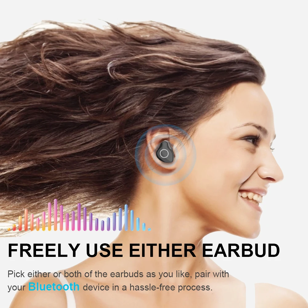  Новый мини 5 0 Ear Pods Смарт гарнитуры ушной телефон беспроводной EH302