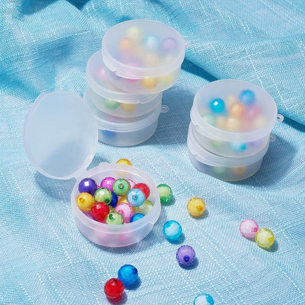 Travel Portable Transparent Plastic Storage Box Earphone Cable Earbuds Container