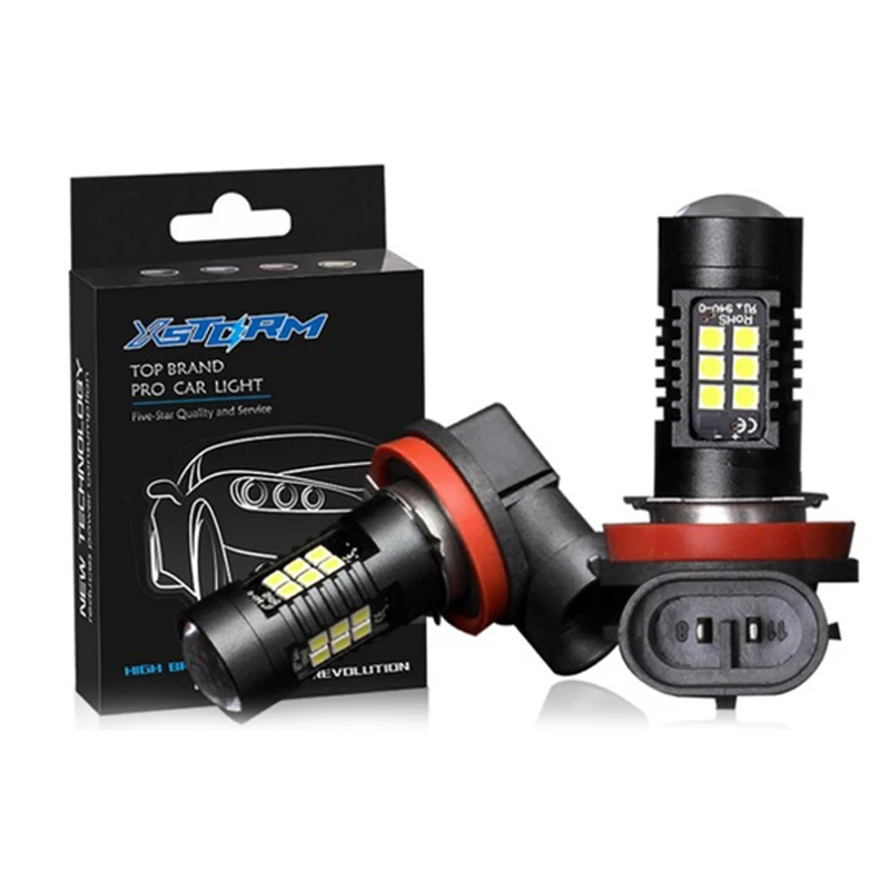 12V 21SMD 3030 Auto Led  H8 H11 H7 9005 HB3 9006 HB4 6000K 3000K Led Driving Lights Car Fog Light Bulbs Lamp