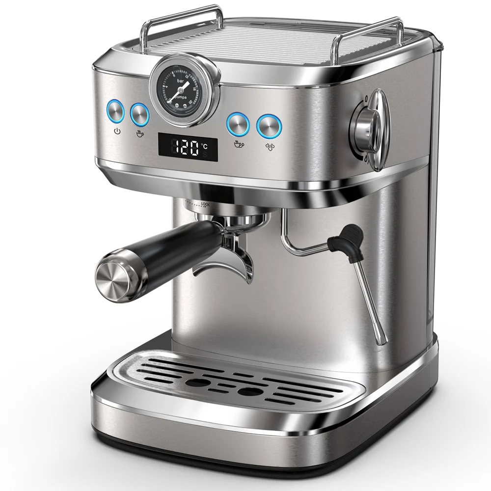 Tenfly Espresso Coffee Maker Factory Custom, Semi-automatic Italy Coffee Machine, Stainless Steel Home Espresso Machine