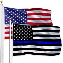 Wholesale Digital Silk Screen Printing USA 3x5 Flags Embroidered Stars and Stripes  Polyester Nylon American Flag