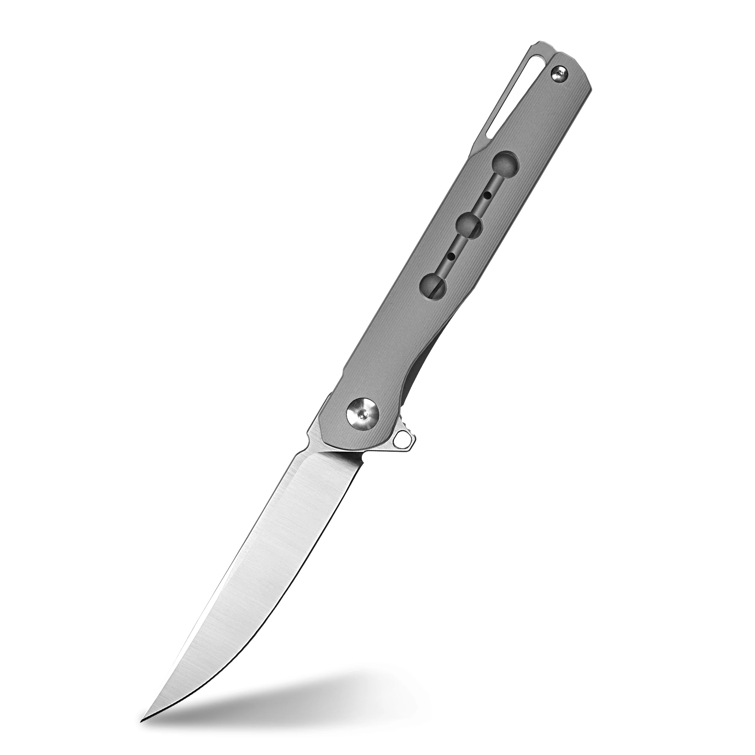 Pocket Knife Knives with Titanium Alloy Handle EDC  Camping Survival Folding Knife