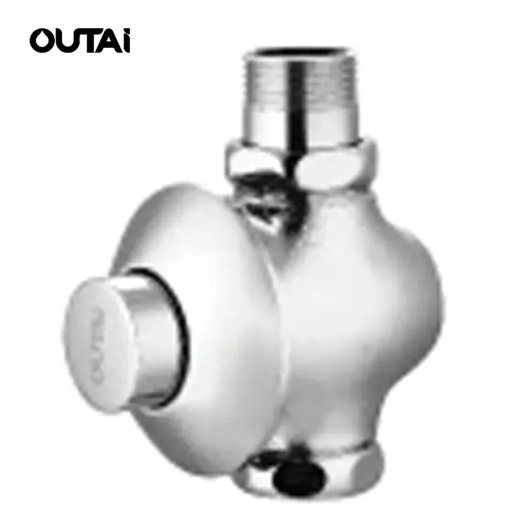 Bathroom fitting wall mount push button squat pan urinal toilet flush valve wholesale Hand Pressure Flushing Valve For Sale