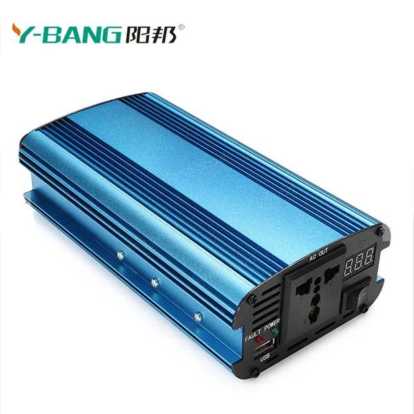 Home Use Mini Car Power Inverter 500W/1000W/1500W/2000W 12V 24V Dc to Ac 110V 220V With usb ports LCD display