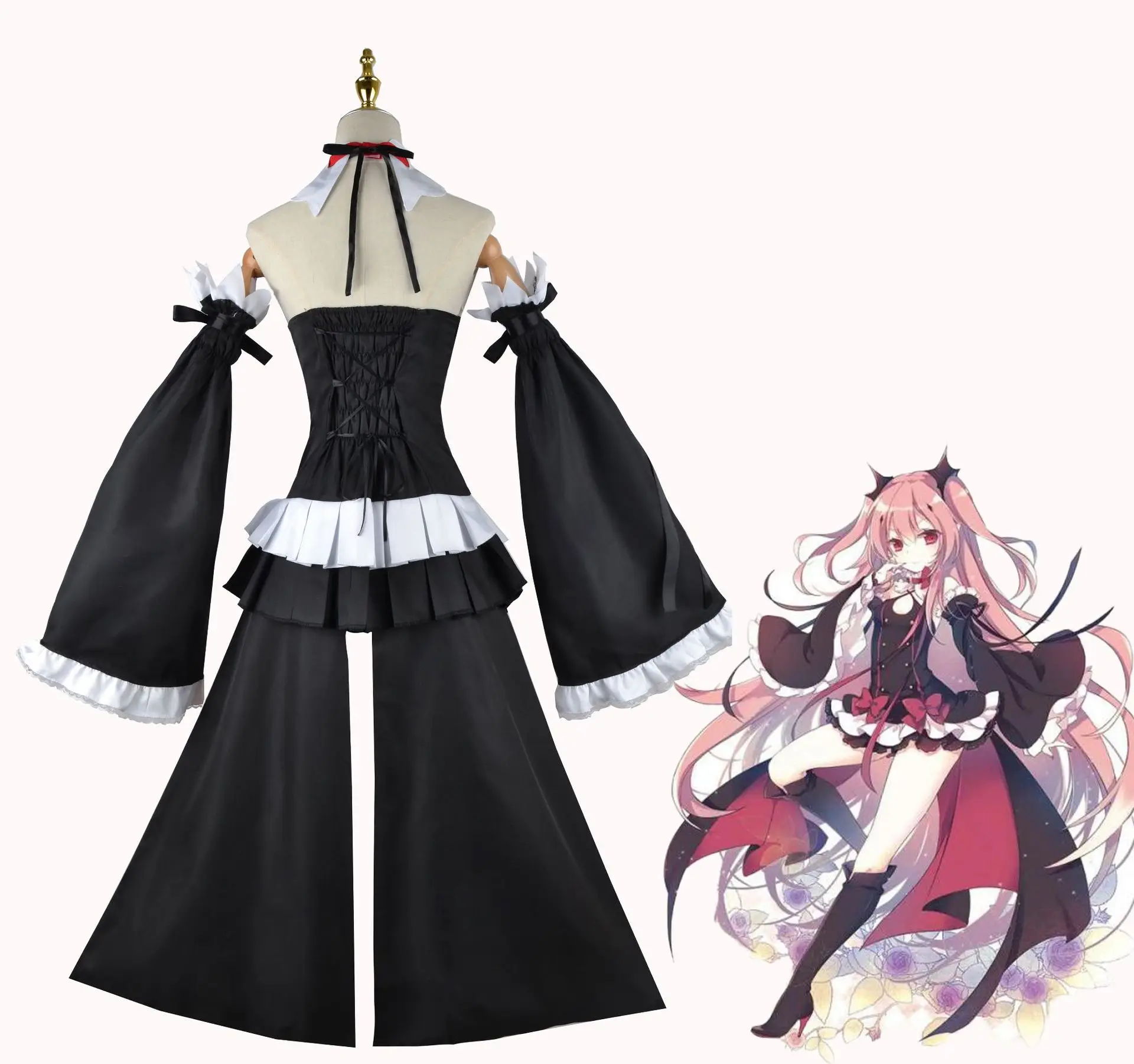 Seraph Of The End Owari no Seraph Krul Tepes Cosplay Costume Uniform Wig Cosplay Anime Witch Vampire Halloween Costume For Women