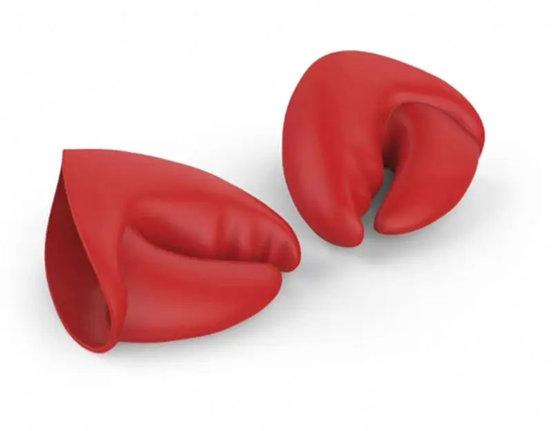 creative product  hot sale red lobster tong shape silicone Pan tong heat resistant proximity glove kitchen glove