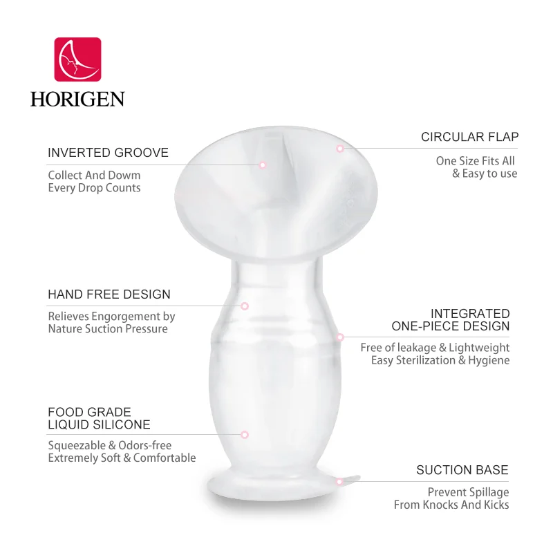 manual silicone breast pump hand use comfortable breastfeeding pump liquid breast milk collector