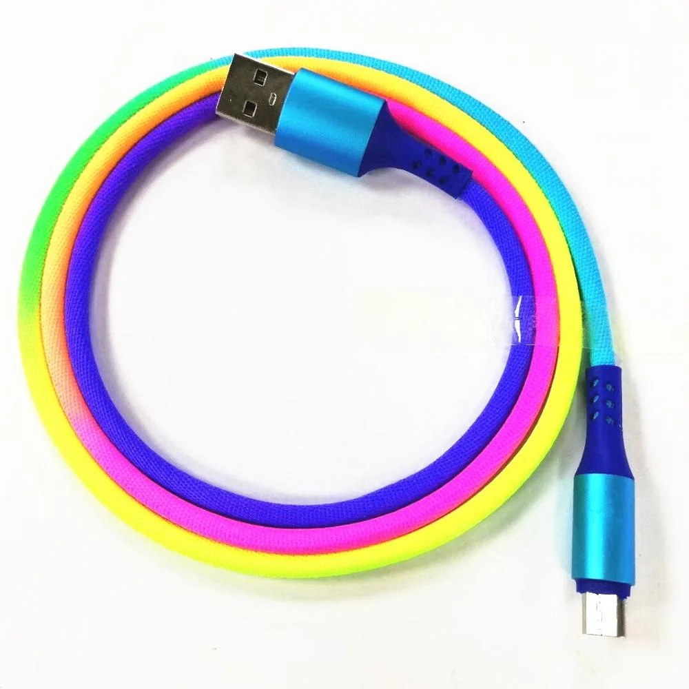 OEM нейлоновый Плетеный красочный мобильный телефон Аксессуары usb c кабель 5A телефонные кабели 3A быстрое зарядное устройство для