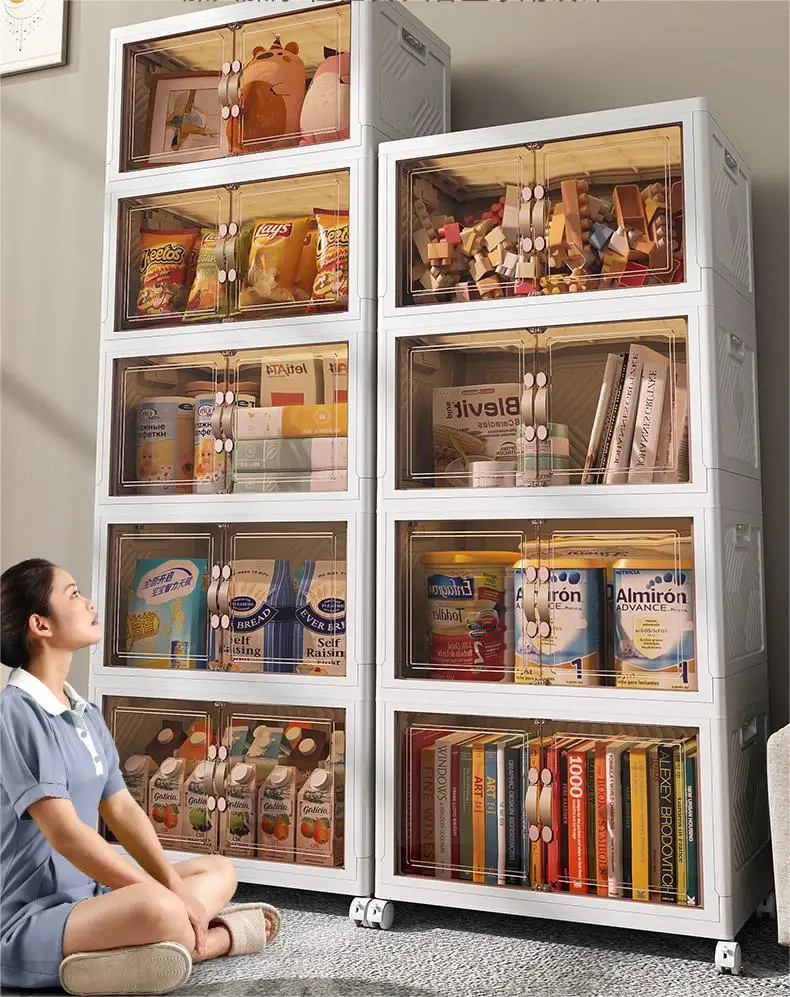 Bedroom living room storage cabinet Storage cabinet Removable  Folding wardrobe Storage box Plastic organizer cabinet