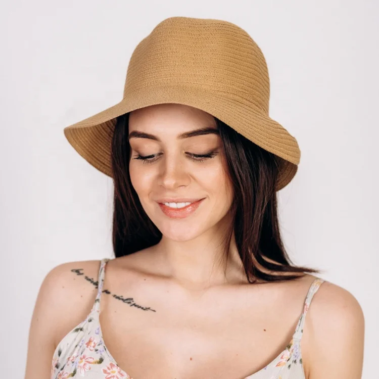 Wholesale New Design Straw Hats Natural Summer Floppy Straw Hats Beach Straw Hat for Women