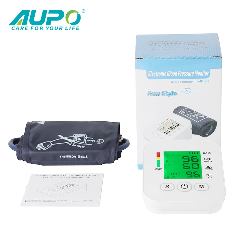 AUPO full automatic digital blood pressure monitor sphygmomanometer blood pressure meter a arm blood pressure monitor