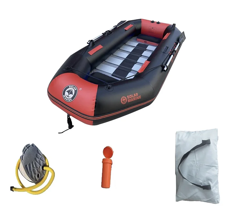 Solarmarine 3 человека 8 5 футов гребные каяки надувные рыбацкие лодки слоя лодка из ПВХ резиновая с держателем для удочки
