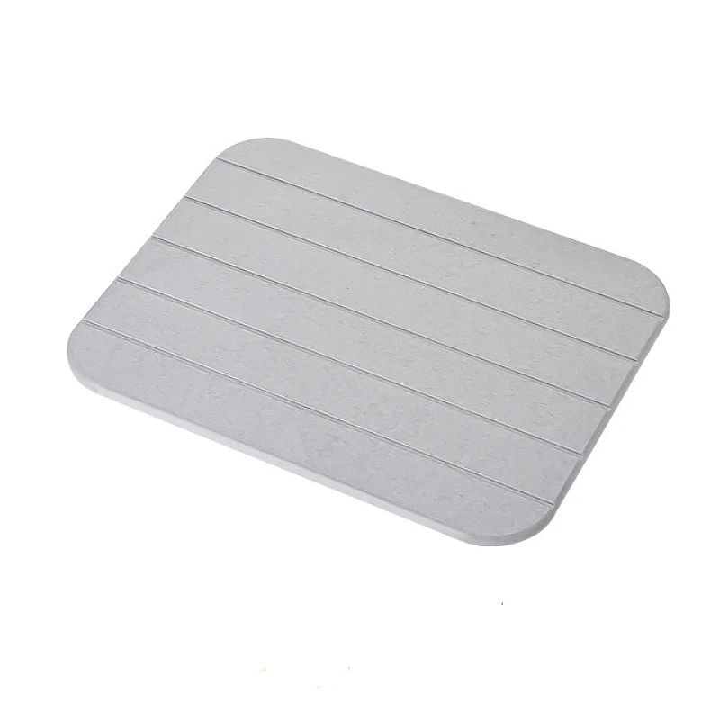 Eco-friendly Diatomaceous Earth Stone  Bath Mat Ultra-Strong Water Absorption Quick Dry Diatomite Bath Mat