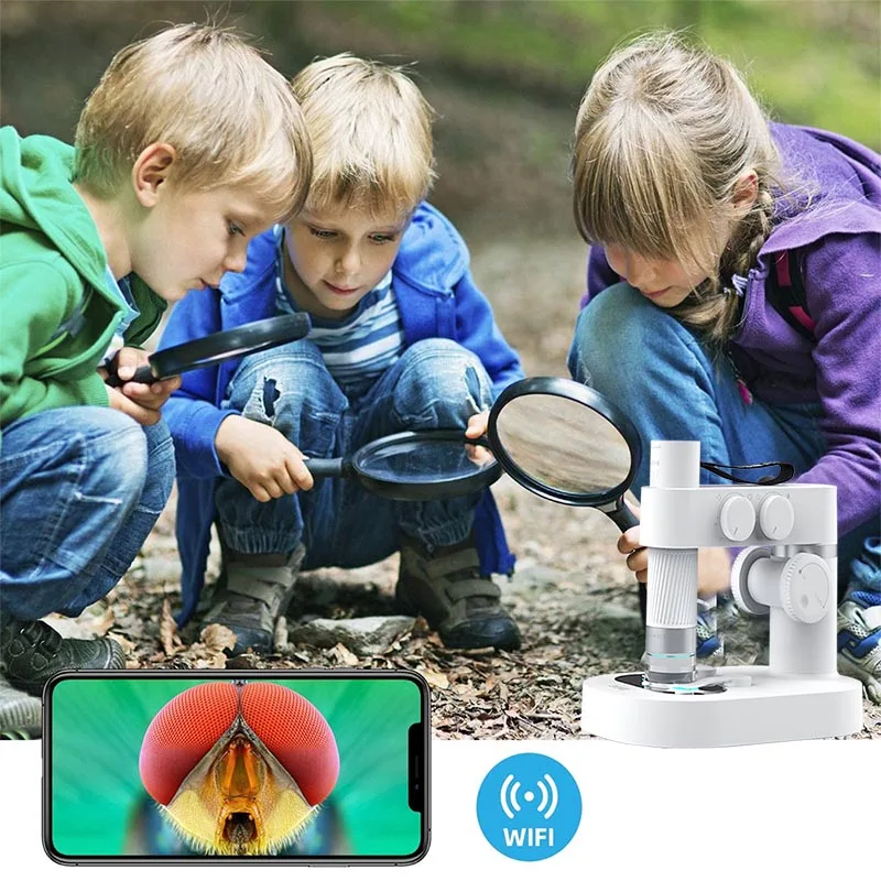 Beaverlab Indoor Outdoor Wireless Monocular Learning Digital Camera Mikroskop Science Toy Educational Microscope for Children