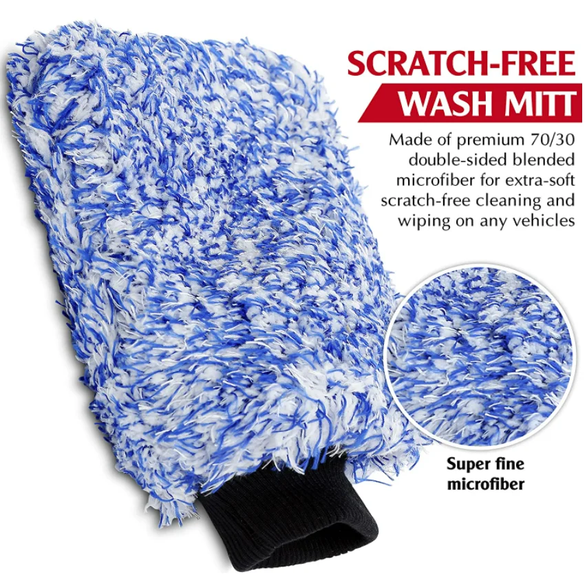 Car detailing wash mitt Custom Logo Microfiber Car Washing Mitt Microfiber Material Car Wash Mitt Gloves