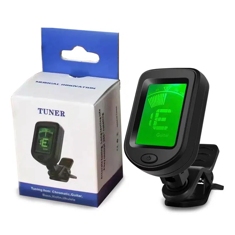 Хит продаж цифровой ЖК-дисплей OEM гитарный тюнер зажим для акустической гитары бас-гитара гавайская гитара аксессуары струнных инструментов