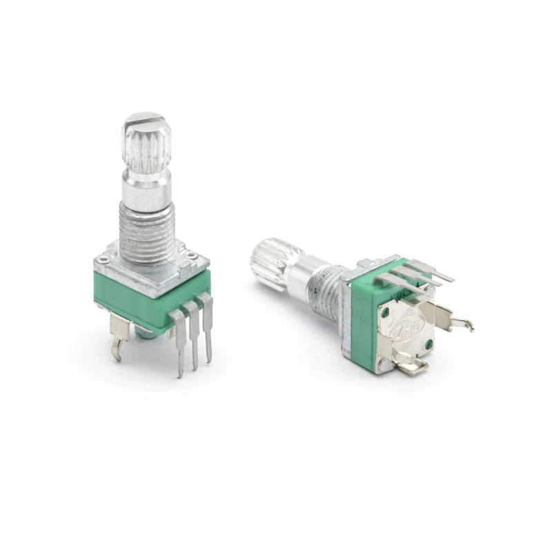 9mm metal shaft with busing with thread horizontal with bracket single with switch rotary potentiometer