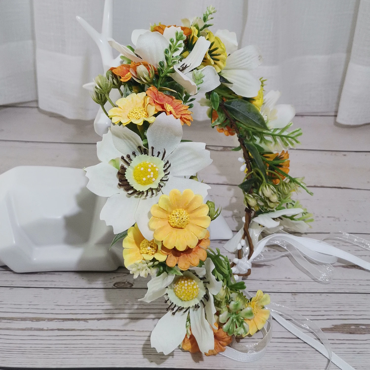 Artificial Rambutan Crown Bugundy Floral Festival Greenery Hair Crown Flower Headband Bridal Hair Ornaments Rose Floral Hairband