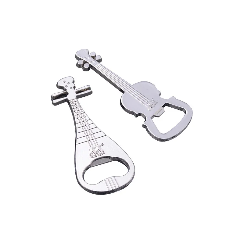 Cute Bottle Opener Key Chain Beer Guitar Shaped Guitar Gift Kitchen Gadgets for Drinkers Music Keychain