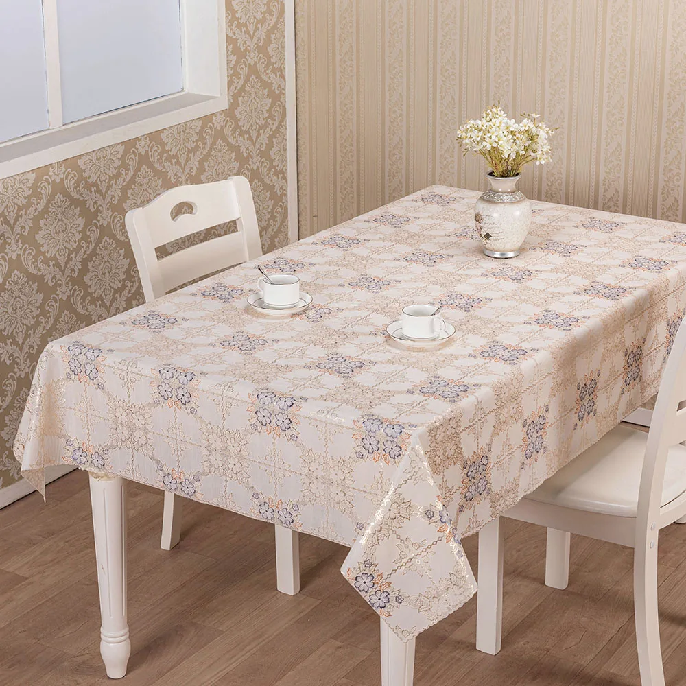 IUIU Luxury Desktop Cloth Trendy Classic Floral Golden Wedding Table Cloth