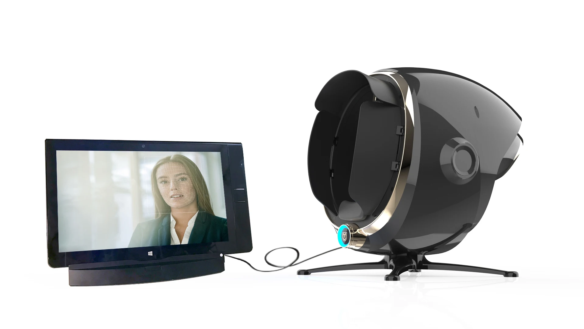 portable 8 language observe skin scanner machine with HD camera magic mirror uv face scanner face scanner skin analyzer