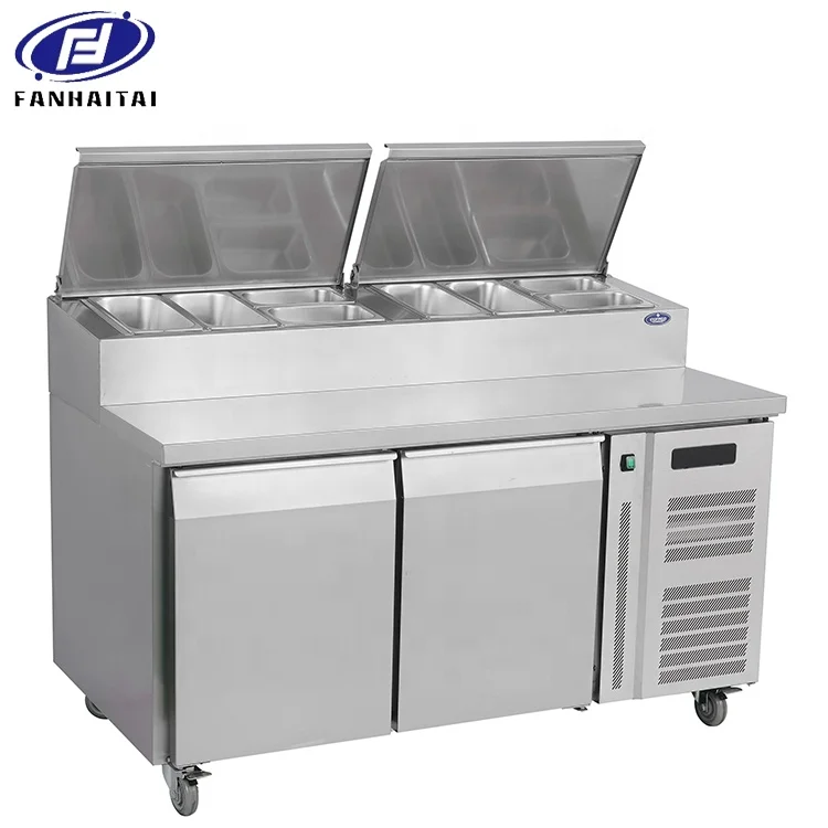 
Saladette refrigeration sandwich prep tables drawer fridge bar Salad Pizza counter refrigerator Display with the Top Displayer 