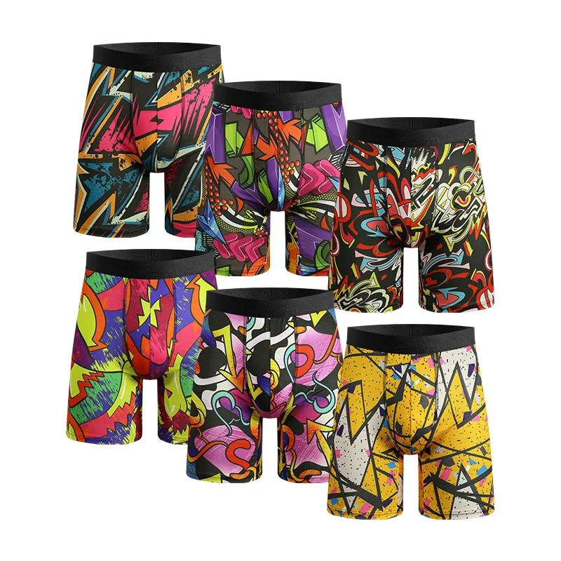 Maxesc OEM ODM Small Printed Mens Male Nylon Bikini Thong Panties Underwears Underpant Brief Boxers For Man