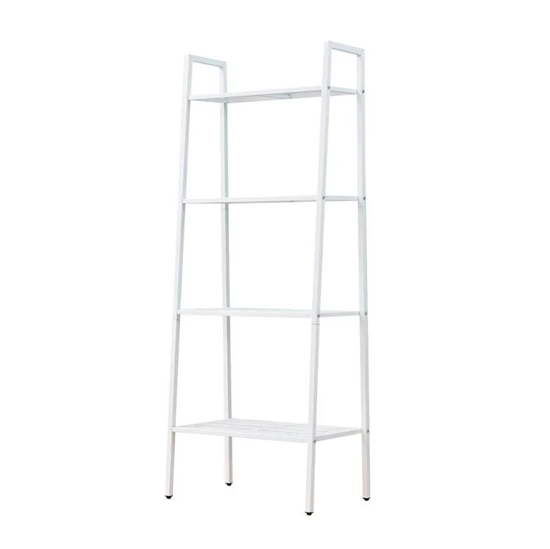 Factory Sale Carbon Steel  4 Tier Ladder Bookshelf For Home Kitchen Organizer Kitchen Storage Shelf Rack