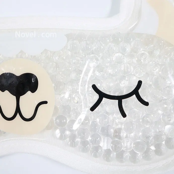 Sale White Cartoon Reusable Hot Cold Gel Beads Eye Ice Pack Sleep Compress Mask
