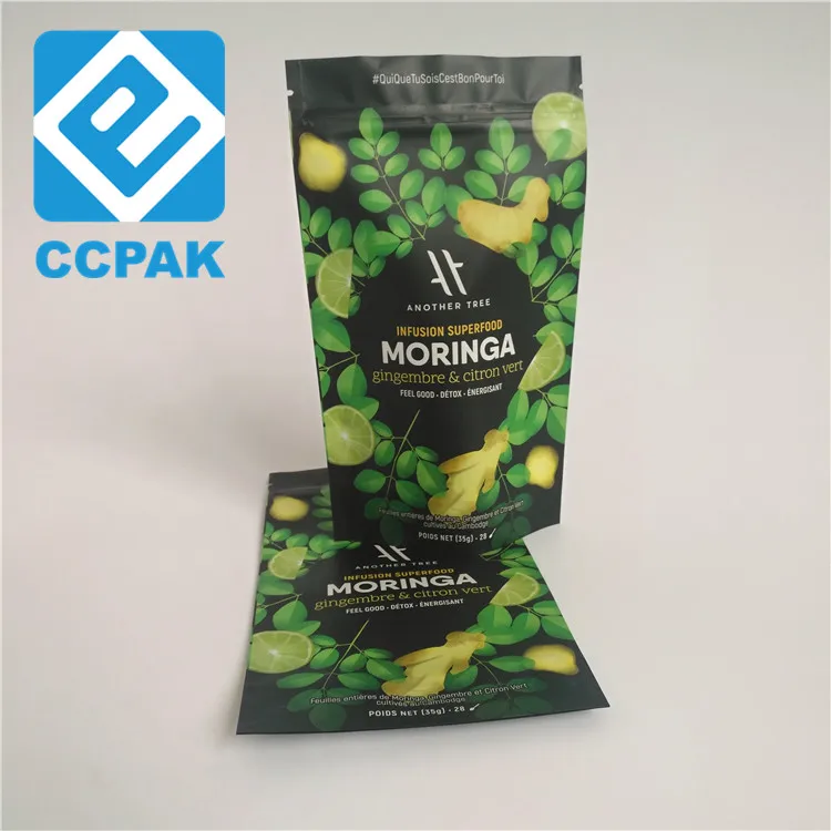 
Heat seal mylar bags Resealable zipper food packaging bags stand up pouch custom powder packaging plastic ba 