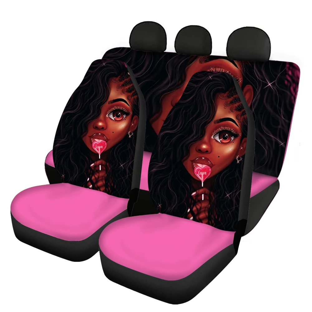 Car Seat Protector Covers Melanin Poppin Prints Car Accessories Seat Covers for Women Front/Back Car Seat covers full set 2021