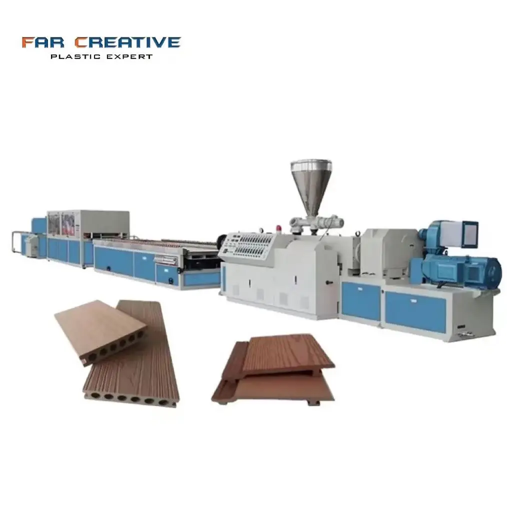 Plastic Extruder Machine WPC Decking Production Line Extrusion High Intelligent For WPC Profile Extrusion Line