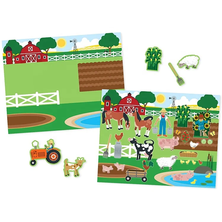 
Custom Highest Quality Cartoon 3D Extra Large Reusable Sticker Pad Gift For Kids 3 Years And Up 