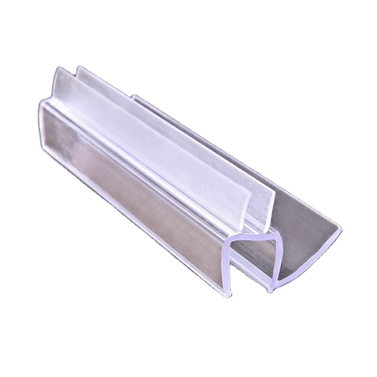 Waterproof Clear Plastic Edge Sealing Strip Stopper Shower Glass Door Seal for Door Bottom Seal Strip for 10mm Glass