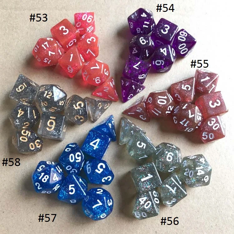 Polyhedral Dice Set of 7 RPG Dungeons and Dragons Dice DND Dice