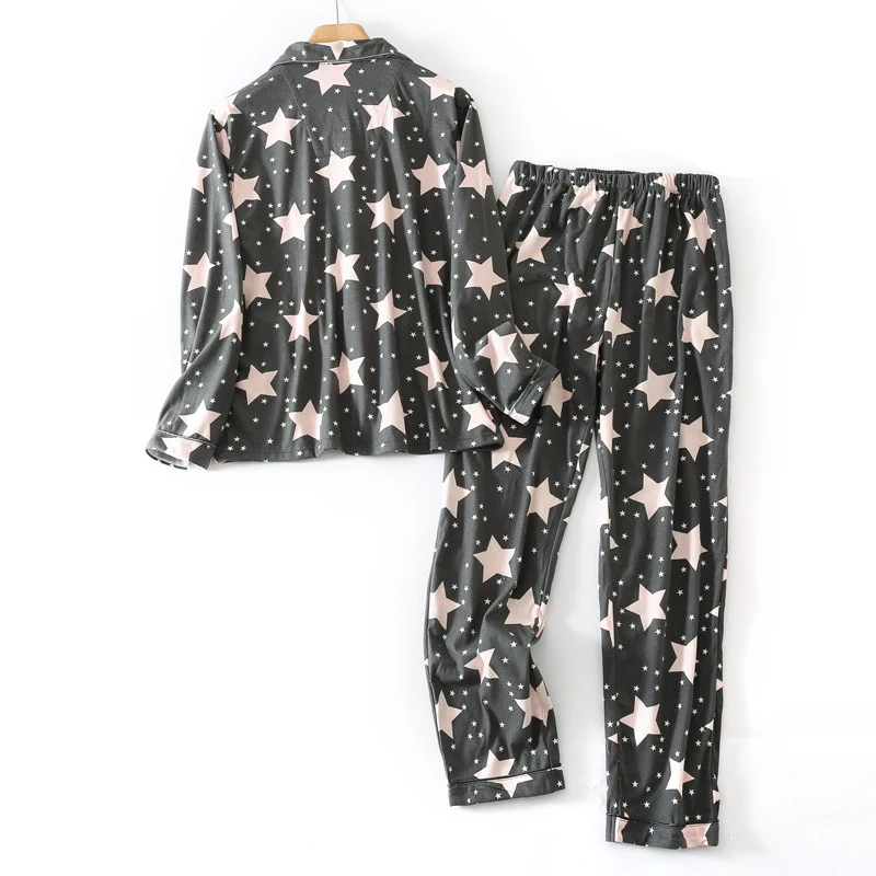 XL-3XLPlus Size Womens two pieces winter flannel sleepwear two  pieces Pajamas Sets women 2 pcs  pajamas for women set