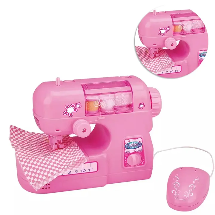 Other Education Pretend Play House Toy Mini Household Appliance Electric Sewing Machine Toy with Light&Music Safe for Kids