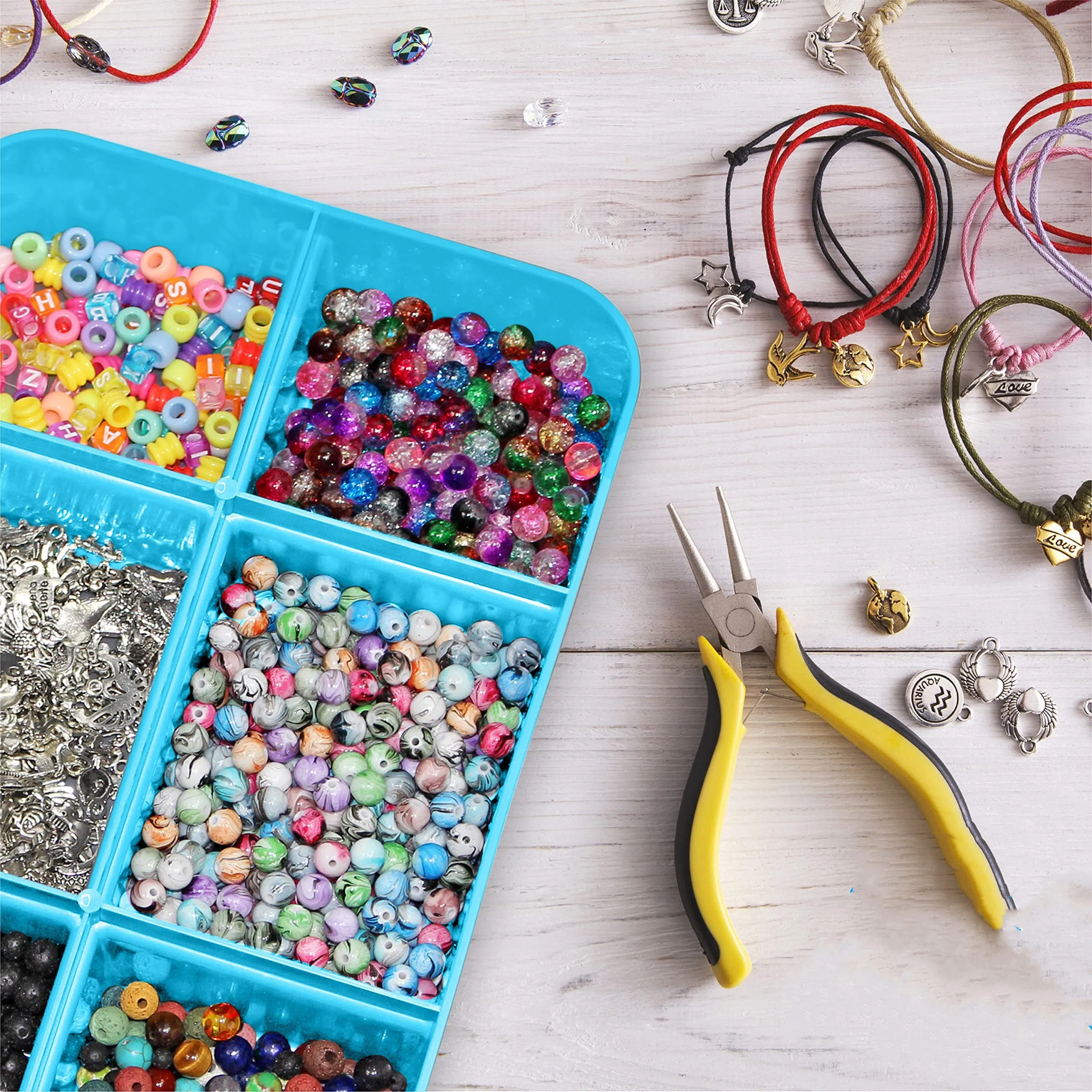 Multi-Compartment Craft Storage Organizer Box with Dividers Perfect for Arts Beads Sewing Supplies and Jewelry Making