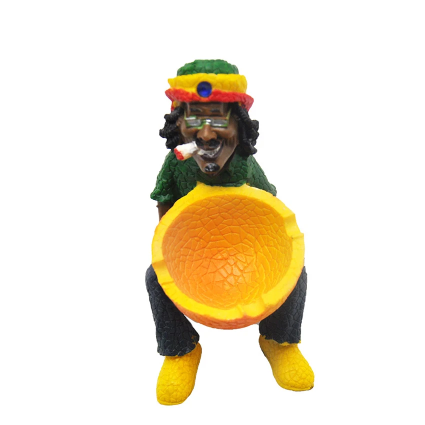 
 Ямайская охлаждающая Мужская пепельница для сигарет, смоляная пепельница для сигарет, пепельница для сигарет, держатель для домашнего украшения  