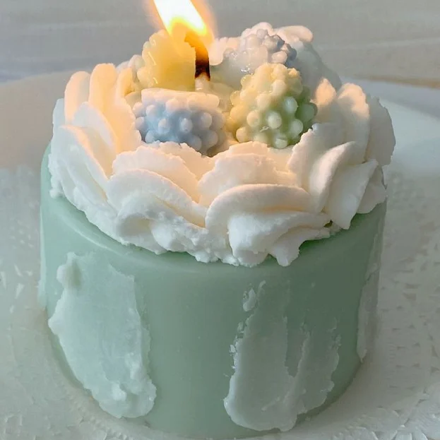 Горячая Распродажа красивые ароматизированные свечи в форме торта из натурального соевого воска для на день рождения свадьбу подарки роскошной